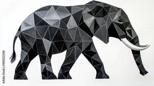 black and white elephant