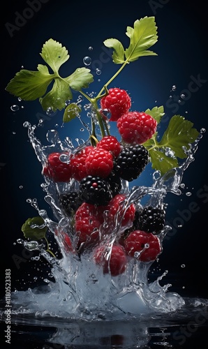 Fresh Mulberry and splash of water