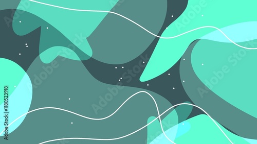 Modern abstract art design with lines, overlay green background. Template for celebration, branding, banner, flyer, cover, business card, poster, sales, wall art, promotion, presentation and print.