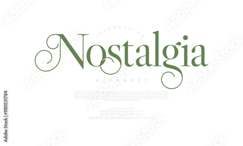 Nostalgia typography beauty fashion elegant minimalist serif italic fonts decorative wedding vintage retro logos. Minimal luxury font alphabet logo. Vector illustration