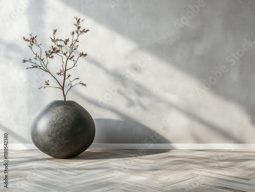 Modern Vase on Textured Floor photo