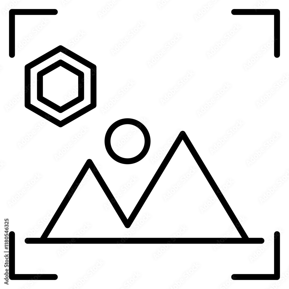 landscape setting single icon landscape setting single icon