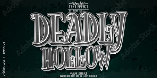 Deadly editable text effect, customizable horror and blood 3d font style