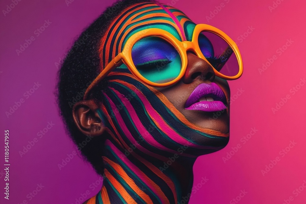 Fototapeta premium Vibrant colors and bold style. AI.