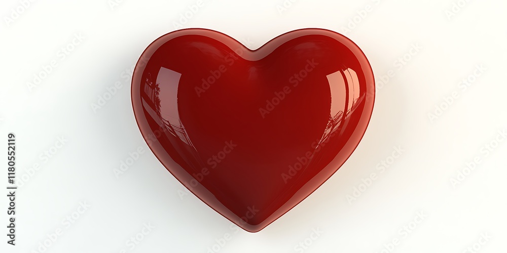 Shiny red heart isolated on white background. Shiny red heart isolated on white background.