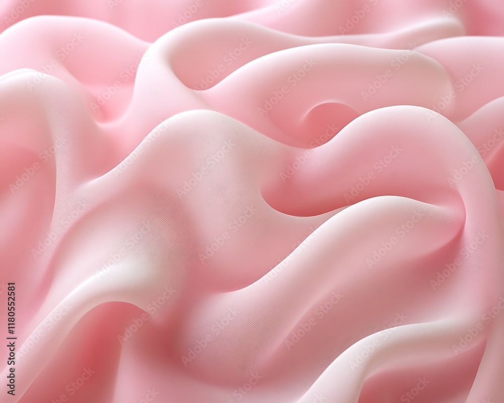 Soft pink fabric with gentle waves and folds. Soft pink fabric with gentle waves and folds.
