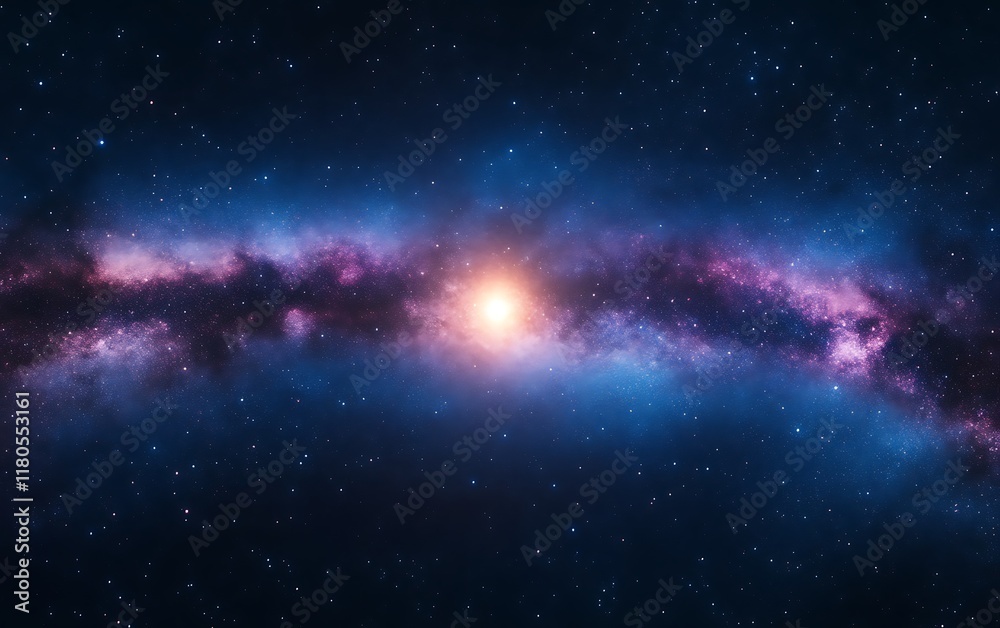 Obraz premium Bright star in a nebula.