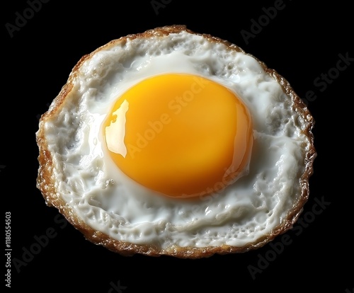 Product photography of fresh eggs on a black background photo