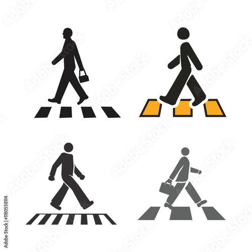 pedestrian design vector template
