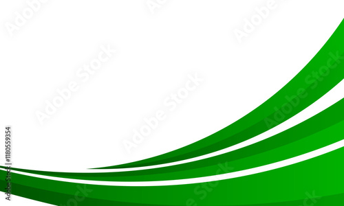 Abstract green wavy background. Graphic design banner pattern background template. dynamic curve shape design. vector