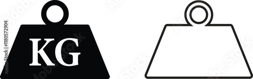 Kilogram Weight Icon. KG weight sign icon. Kilo icon symbol.