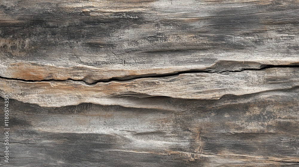 Close-up of weathered wood texture with crack. Close-up of weathered wood texture with crack.