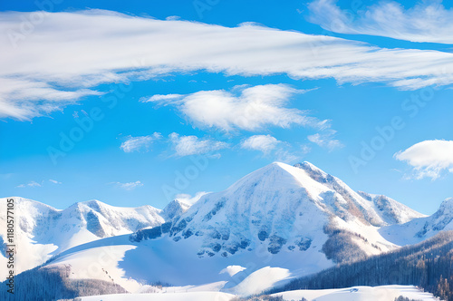 Wallpaper Mural 雪山の美しさ Torontodigital.ca