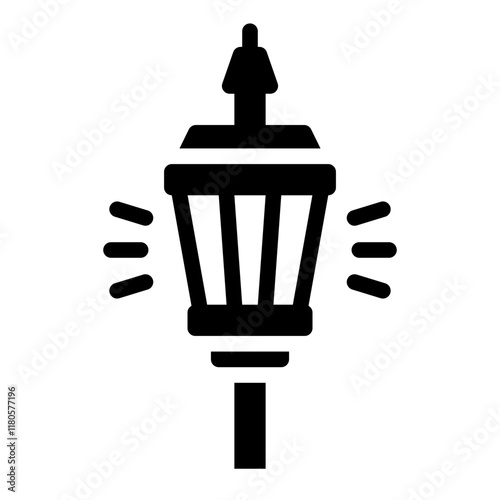 Victorian street lamp representing vintage classic British architecture