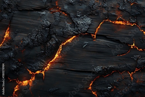Closeup of burned wood texture background