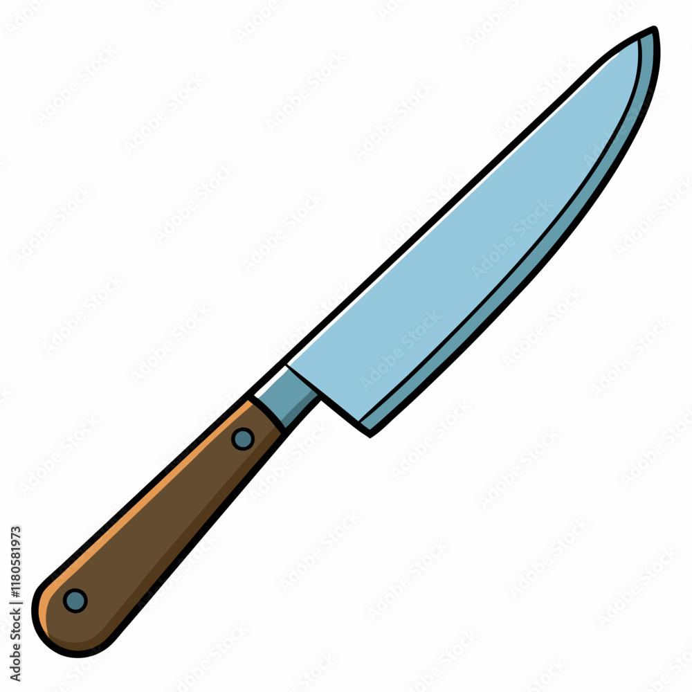Colorful of a knife on a White Background - Vector Illustration Colorful of a knife on a White Background - Vector Illustration