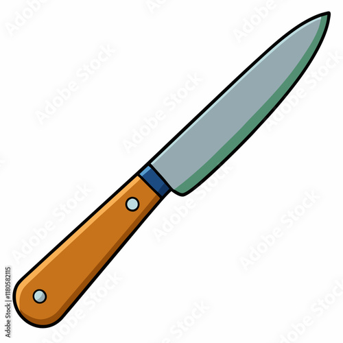 Colorful of a knife on a White Background - Vector Illustration