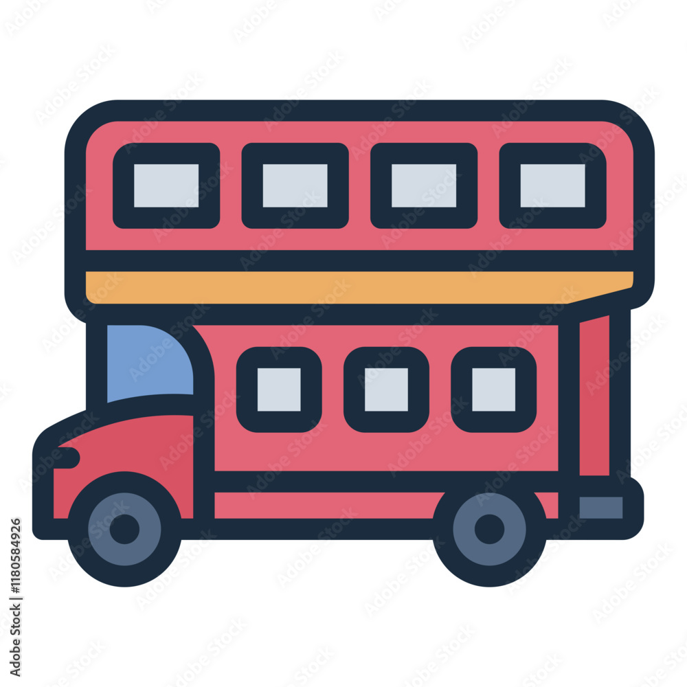 Double decker bus representing British public transportion Double decker bus representing British public transportion