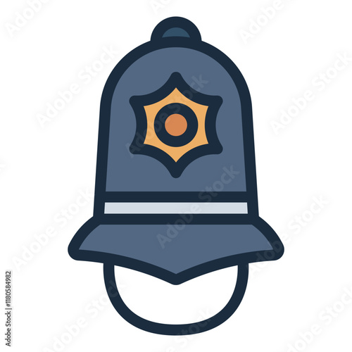 Police hat representing British law enforcement