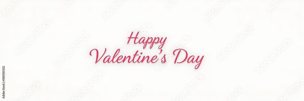 Elegant Valentine's Day Greeting: Simple Pink Script on White Elegant Valentine's Day Greeting: Simple Pink Script on White