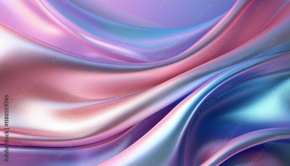 abstract banner background with metallic iridescent fabric featuring flowing waves in soft pastel shades of pink blue purple abstract banner background with metallic iridescent fabric featuring flowing waves in soft pastel shades of pink blue purple