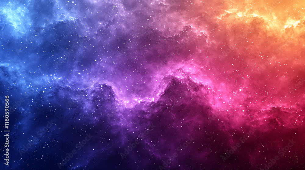 Fototapeta premium Colorful nebula with stars and cosmic dust.