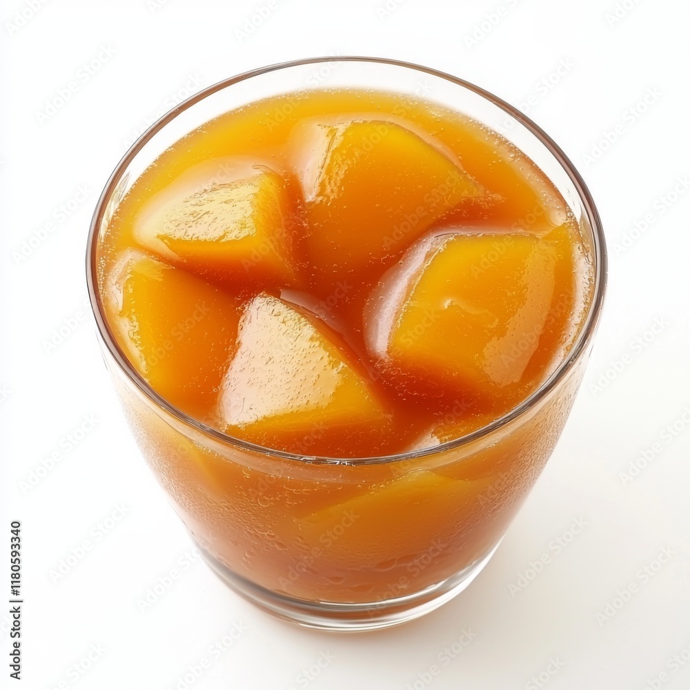 Refreshing Citrus Beverage with Ice Cubes in a Clear Glass Perfect for Hot Summer Days
