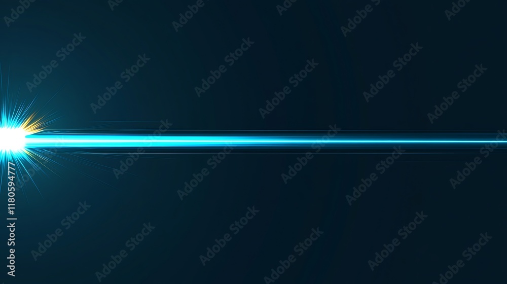 Fototapeta premium Abstract Blue Light Beam Energy Burst Background