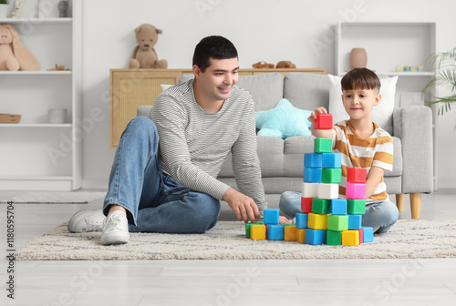 Happy father and his little...