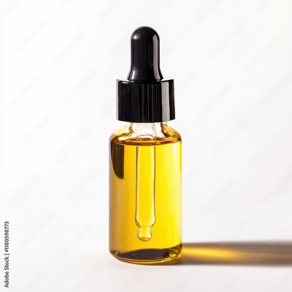 Amber Glass Dropper Bottle with Essential Oil for Aromatherapy and Skincare. Amber Glass Dropper Bottle with Essential Oil for Aromatherapy and Skincare.