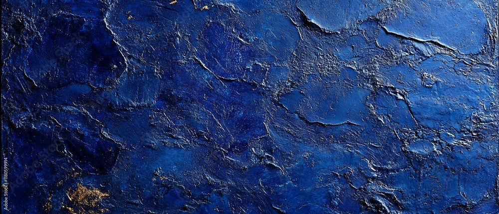 Obraz premium Deep blue textured wall, abstract background