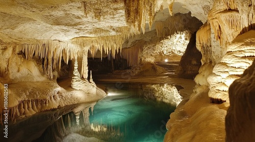 Enchanted Cave: Underground Lake and Stunning Rock Formations photo