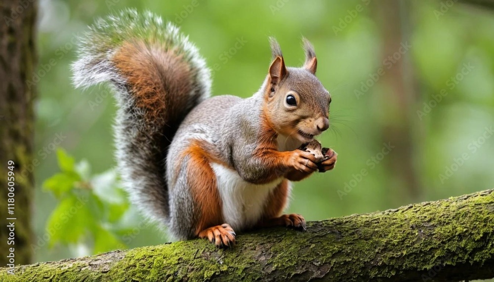 Squirrels in the natural forest Squirrels in the natural forest