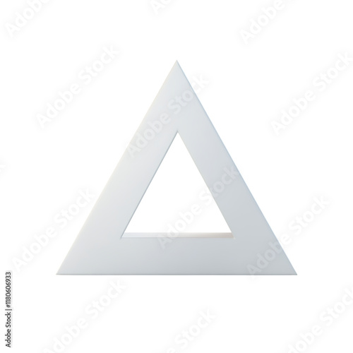triangle Advertisement isolated on white background full depth of field 