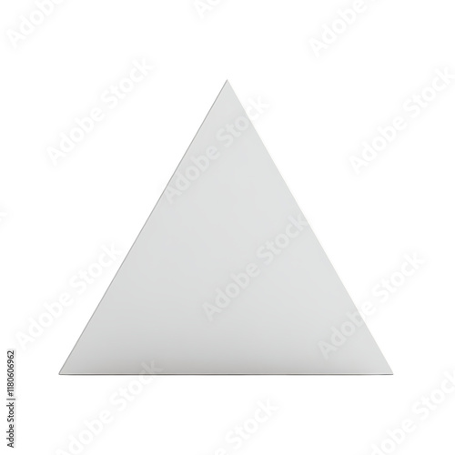 triangle Advertisement isolated on white background full depth of field 