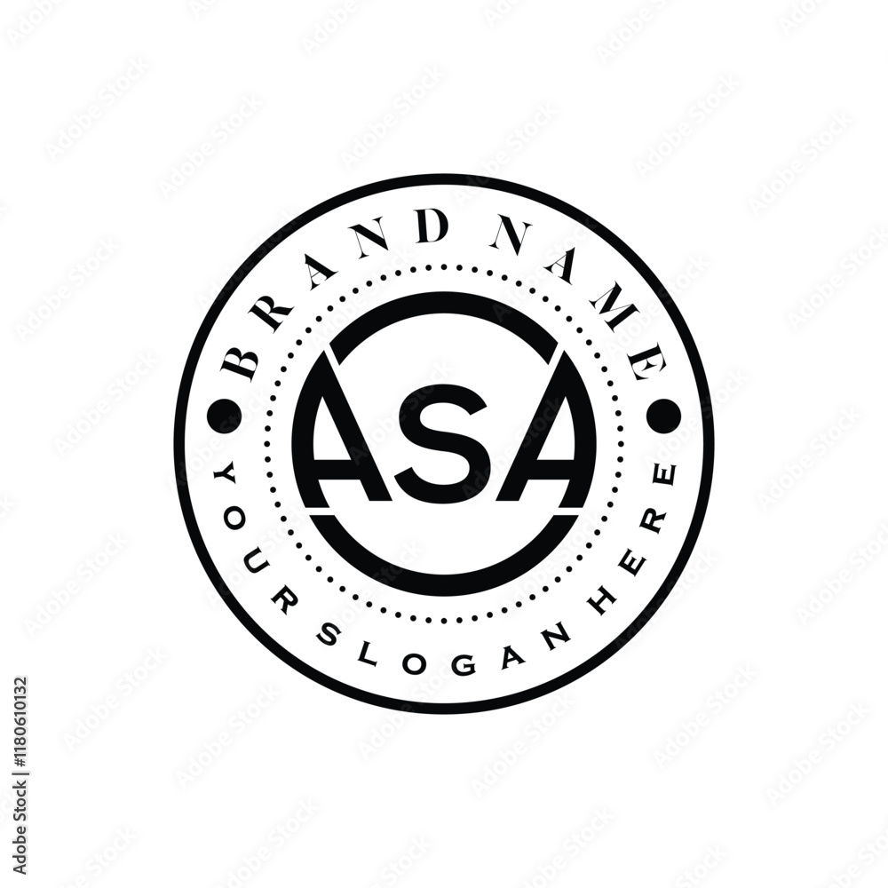 Fototapeta premium letter ASA logo design element vector template