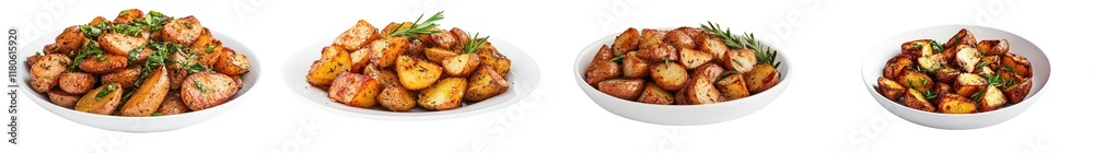 Fototapeta premium Delicious variety of roasted vegetables in bowls.