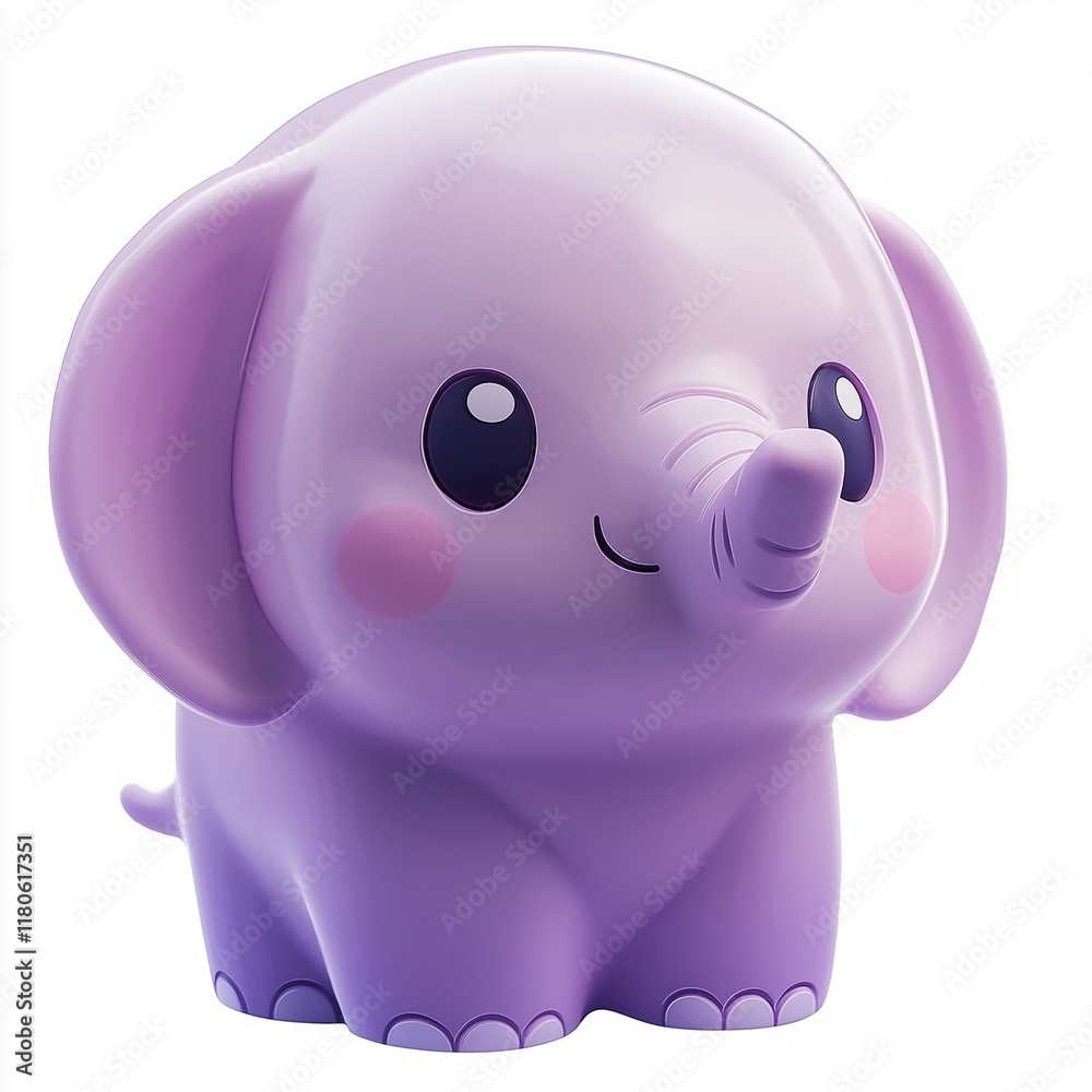 Adorable Purple Elephant Squishy with Transparent Background Adorable Purple Elephant Squishy with Transparent Background