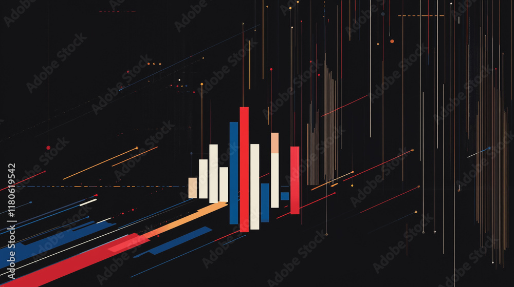 Abstract black background with Colorful charts and graphs with statistics to innovative analyze business potential and forecast future development of companies growth. Abstract black background with Colorful charts and graphs with statistics to innovative analyze business potential and forecast future development of companies growth.