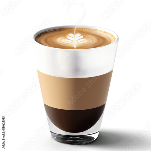 A rich, aromatic glass of espresso, packed with deep flavors and the perfect jolt of energy to kickstart your day. photo