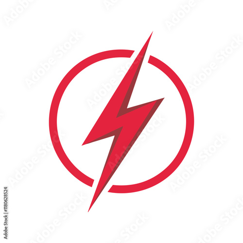 Free Download Red Lightning Bolt Icon, Vector.High Voltage Warning, Red Bolt.Electric Shock Hazard.Lightning Strike Symbol.Danger Icon, Red Zigzag Bolt.Red Energy Bolt, Isolated Graphic - GFXLoad