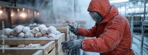 Frozen product: cold storage, preserved food, icy preservation, temperature-controlled item, chilly treat, refrigerated selection, frozen meal, deep freeze storage, preserved delicacy, cold item.