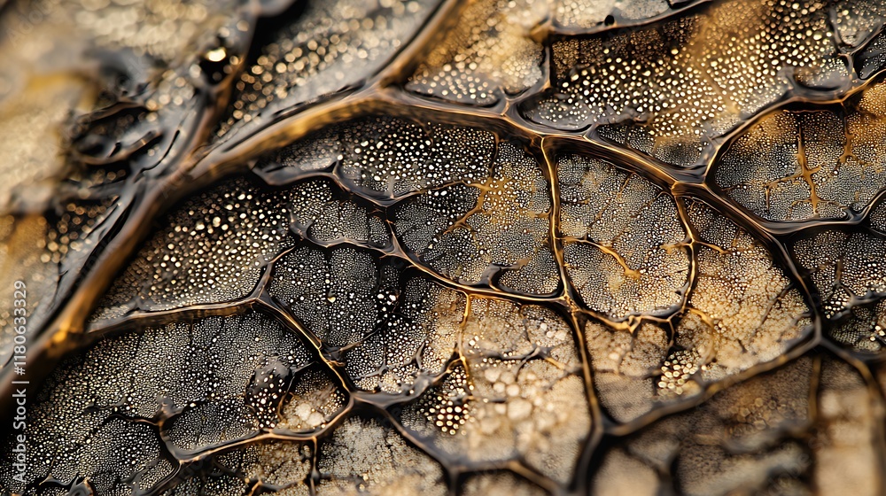 Fototapeta premium The leaf is brown and has a lot of spots