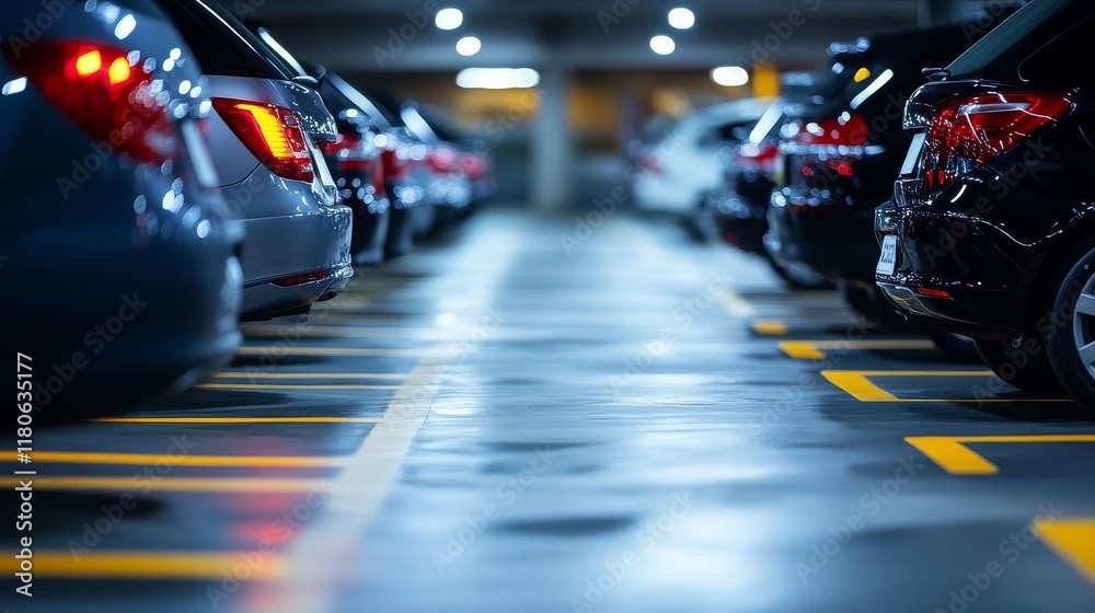 A neat row of parked cars lining the street.