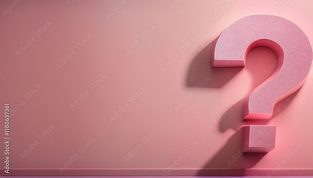 A large, pink question mark against a soft, pastel background, symbolizing inquiry and curiosity in a modern, minimalist style. A large, pink question mark against a soft, pastel background, symbolizing inquiry and curiosity in a modern, minimalist style.