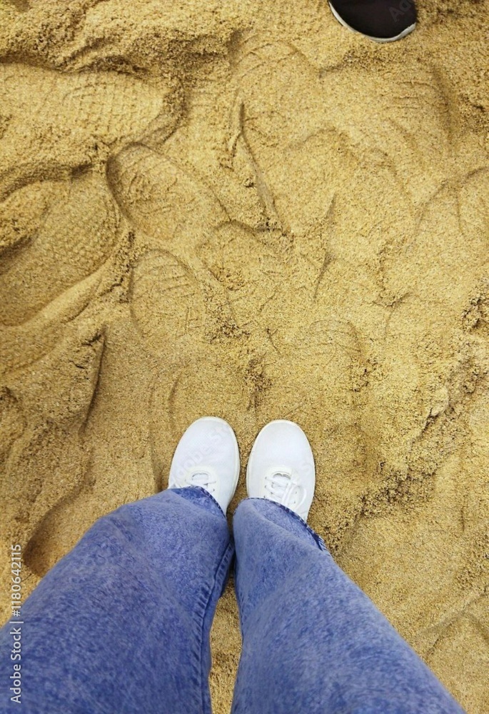 Fototapeta premium feet on the beach