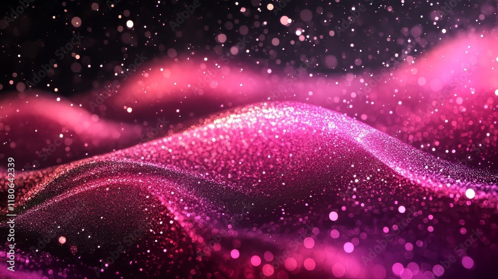 Black magenta gradient glowing color wave on dark grainy background, noise texture effect, Generative AI Black magenta gradient glowing color wave on dark grainy background, noise texture effect, Generative AI