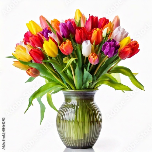 Wallpaper Mural A portrait of a bouquet of tulips in a vase. Torontodigital.ca