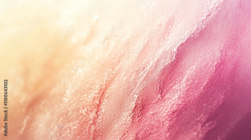 Fototapeta premium Grainy pink beige gradient background, glowing tones texture, album artwork, copy space included, Generative AI