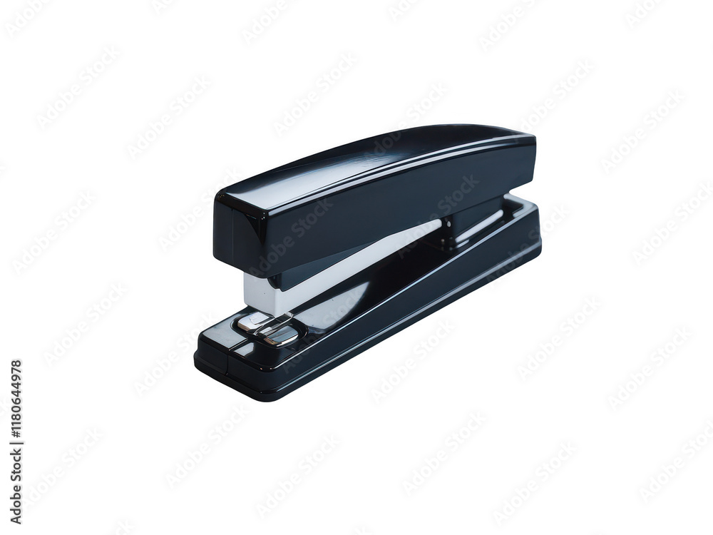 black stapler on white surface, showcasing its sleek design and functionality. Ideal for office use, this essential tool is perfect for organizing documents efficiently black stapler on white surface, showcasing its sleek design and functionality. Ideal for office use, this essential tool is perfect for organizing documents efficiently